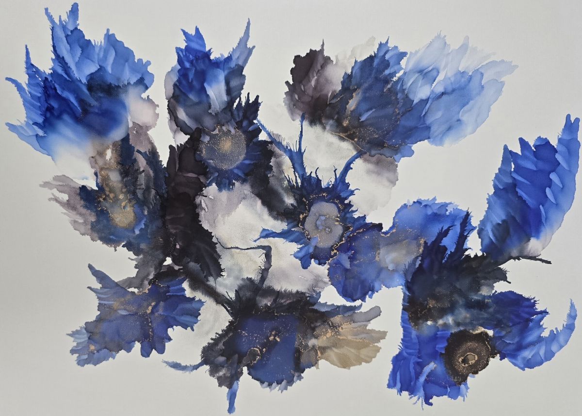 Night flower greeting card